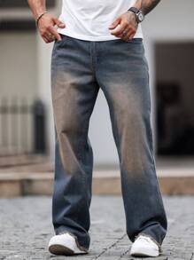 Manfinity EMRG Men's Casual Denim Jeans, Minimalist Fashion For Everyday Wear