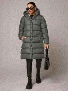 EURMUSE Áo khoác có mũ trùm đầu nhỏ gọn có túi - xanh quân đội - Xem 7