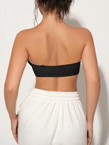 1pc Women Strapless Slip-Proof, Adjustable Seamless Tube Top Bra, With 1pc Free Invisible Strap