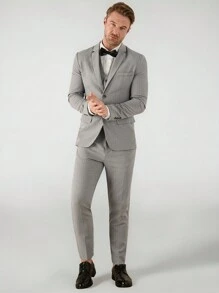 Manfinity NXTstreet Nam Dệt Giải trí Quần tây - Màu Xám nhạt - Xem 2