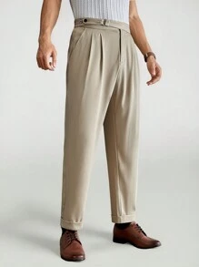 Manfinity VCAY Men's Simple Solid Woven Trousers