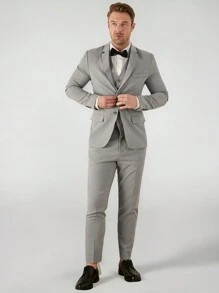 Manfinity NXTstreet Nam Dệt Giải trí Quần tây - Màu Xám nhạt - Xem 3