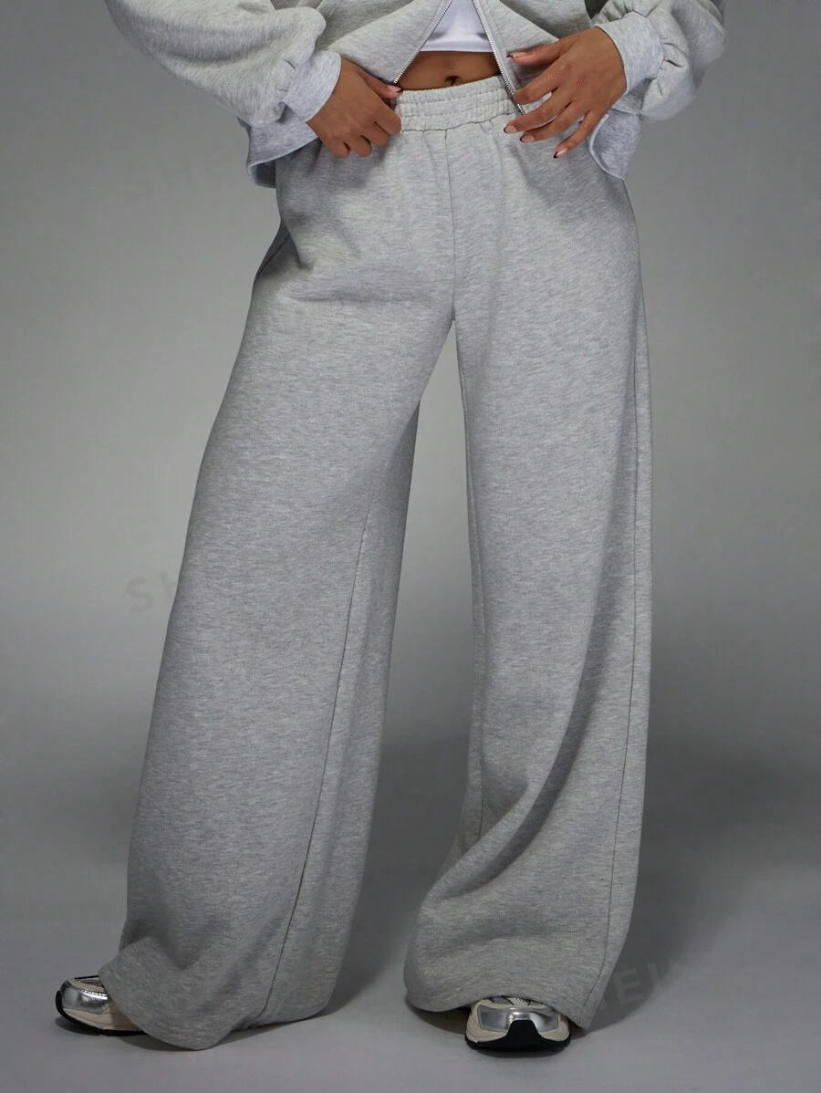 MISSGUIDED Pantalones de chándal de pierna ancha y sobredimensionados Ropa deportiva informal Pantalones de chándal con cintura elástica y bolsillos laterales Ropa de calle cómoda