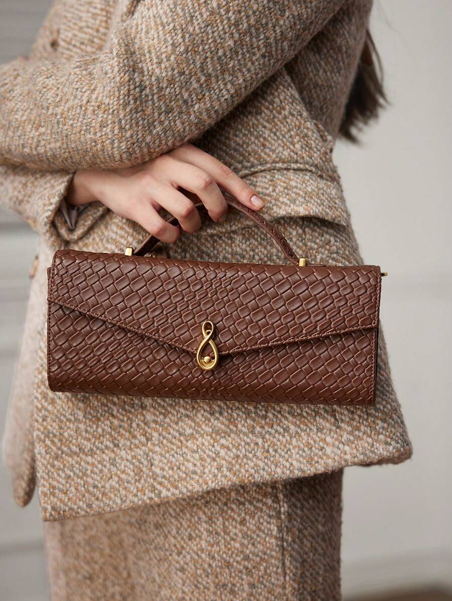 MOTF PREMIUM 1PC WOMEN'S FASHIONABLE VERSATILE MINIMALIST CASUAL CLUTCH BAG - Coffee Brown - View 1