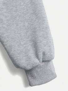 青少年女孩温暖休闲宽松豹纹印花和星星图案连帽衫，秋冬