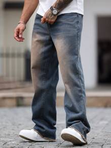Manfinity EMRG Men's Casual Denim Jeans, Minimalist Fashion For Everyday Wear