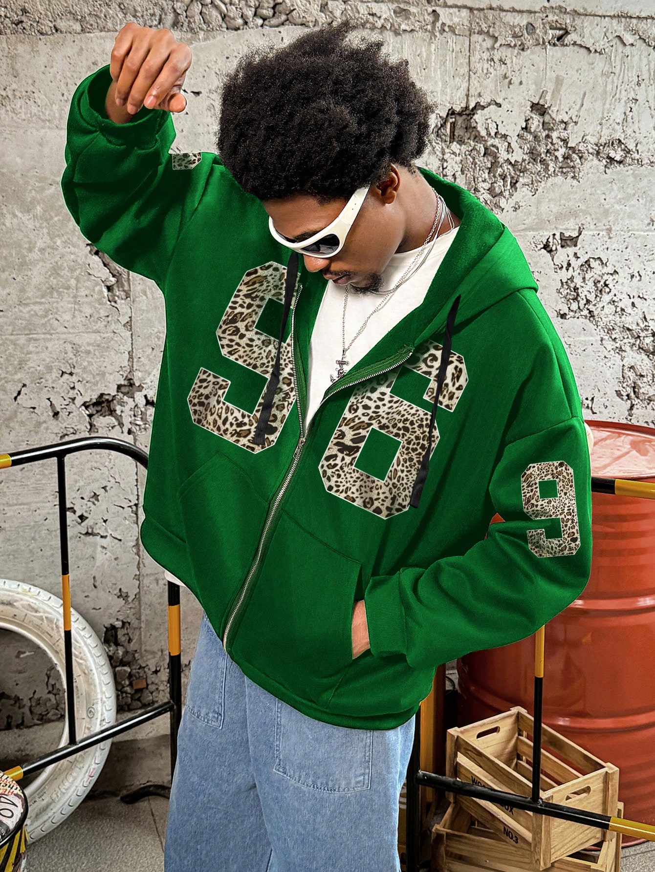 Manfinity Dauomo Men's Casual Zip-Up Hoodie Sweatshirt