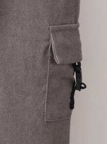 SHEIN 2 piezas/Conjunto de sudadera de manga larga y pantalones de felpa para niño joven