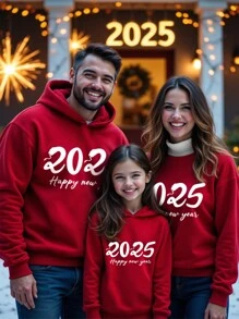 Manfinity Homme Standardowy rozmiar męska retro czerwona dopasowana bluza z kapturem typu raglan z podszewką, Szczęśliwego Roku Węża 2025, odpowiednia dla par i rodzin