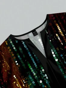 Glamance Warp Atelie Women Multicolor Blouses Long Sleeve Notched Casual Plain,All Over Print,Colorblock Summer Outfits For Women Summer Tops Going Out - Multicolor - View 3