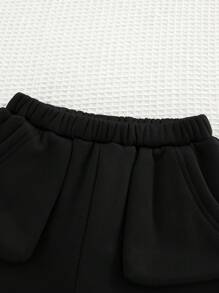 Cozy Pixies 男婴纯色针织柔软弹性腰部侧口袋紧身裤