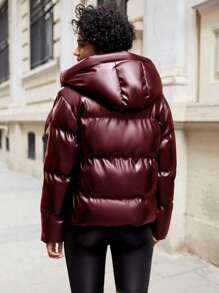 RueChic Veste Matelassée Brillante Pour Femme