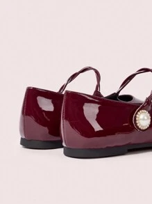 CUCCOO DOLLMOD Fashionable Red Strappy Pointed Toe High Heel Pumps Valentines - Burgundy - View 8