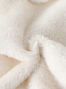 Baby Boy Girl Autumn Cute White Puppy Print Hooded Sweatshirt & Jeans Set,Fashionable Long-Sleeved Family Matching Outfit For Kids Parties,2pcs - Apricot - View 3
