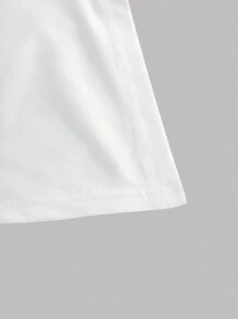 Girlism T-shirt blanc simple à design volants et épaules dénudées pour adolescentes - Blanc - Voir 4