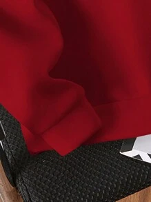 青少年男孩圆领长袖人物印花休闲运动衫 - 紅色 - 查看 4