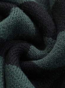 DAZY Loose Stripe Pattern Embroidery Long Sleeve Sweater For Women,Fall Women Clothes - Green - View 8