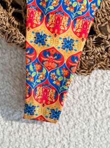 Swim Vcay Bohemian Print Strappy Edge Colorblock Women's Bikini Set For Summer - Multicolor - View 7