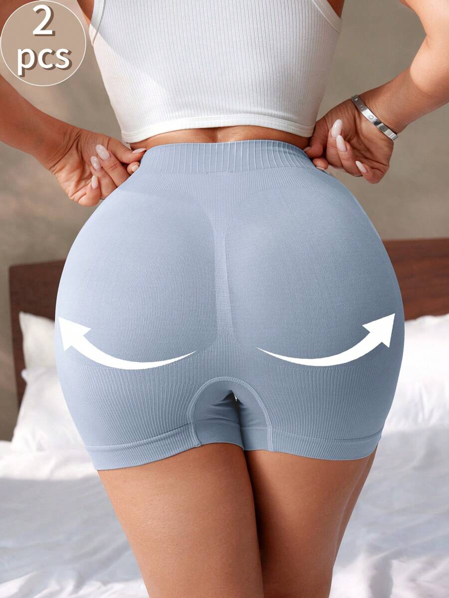 2pcs/Set Women Valentine's Day Seamless Heart Pattern Briefs - Multicolor - View 1