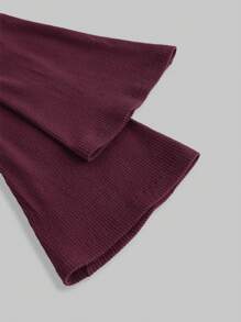 ROMWE Kawaii Chaqueta corta de punto con cuello con parches estilo lindo y navideño para mujer