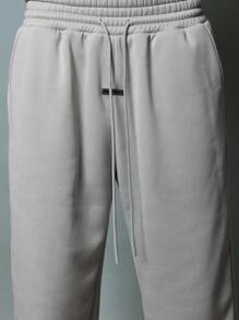 SUMWON Regular Fit Overhead Essential Hoodie And Barrel Fit Jogger 2 Piece Set - Light Grey - View 8