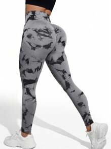 Seamluxe SHEIN Sport Women High Waist Seamless Elastic Fitness Leggings - Multicolor - View 5