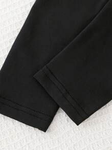 SHEIN Baby Girls Plush Zip-Up Top With Embroidery Pants Set, Thicker Fabric For Autumn/Winter, Suitable For Outdoor Activities And Casual Wear