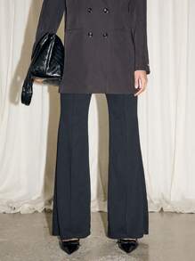 AiiRZ Oversized Blazer And Flare Trouser Set - Black - View 5