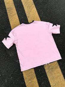 INAWLY 女式豹纹花卉印花 V 领落肩休闲 T 恤图案猎豹印花 T 恤女式上衣