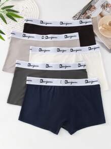 5pcs/Pack Men's Plus Size Breathable Trunks Underwear - Multicolor - View 2