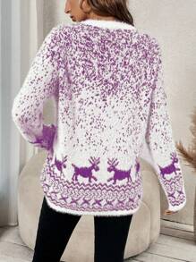 SHEIN LUNE Casual Minimalist Crew Neck Sweater, Suitable For Everyday Wear