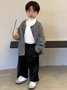 DAZY 年轻男孩纯色简约时尚休闲运动裤