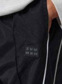 SUMWON Tween Girls Wide Leg Nylon Track Pant - Black - View 6