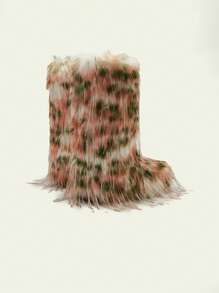 Sugerpunk New Fluffy Tall Snow Boots For Women, Warm Fuzzy Long Shaft Boots, Winter New Year Holiday Valentines - Multicolor - View 10