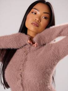 MUSERA Fluffy gebreide cardigan