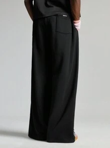 NEON BLANC 男式宽松长款针织运动裤 - 黑色 - 查看 3