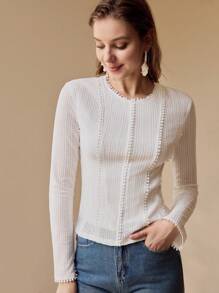 MOTF TEXTURED SLIM FIT TOP,SPRING/SUMMER
