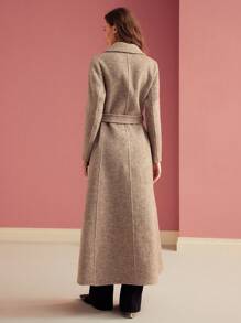 MOTF PREMIUM 羊毛宽松翻领大衣