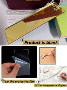 20Pcs/Set 13.5*4cm/5.3*1.57inch DIY Acrylic Wedding Place Cards With Tassels, Blank Name Setting, Event Decor, Party Place Names, Silver/Gold MirrorSeating Places Valentine's Day, Valentines Wedding, Birthday, Mother's Day, Easter, Graduation Decorations, Bachelorette, Wedding Items, Party Supplies, Bachelorette Party, Baby Shower Party Decorations, Festival Decor, Bridal Shower, St Patrick Day Decor, Room Decor, Back To School, Fall Decor, Christmas Decorations, Christmas