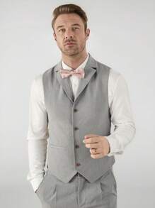 Manfinity VCAY Men's Woven Casual Lapel Suit Vest