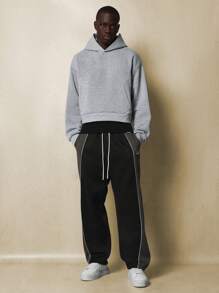 SUMWON Performance Athletic Jogger Pants Drawstring Waist Elastic Ankle Casual Workout Running Training Loungewear Soft Sweatpants With Side Pockets - Black - View 4