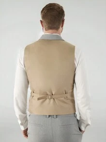 Manfinity VCAY Men's Woven Casual Lapel Suit Vest