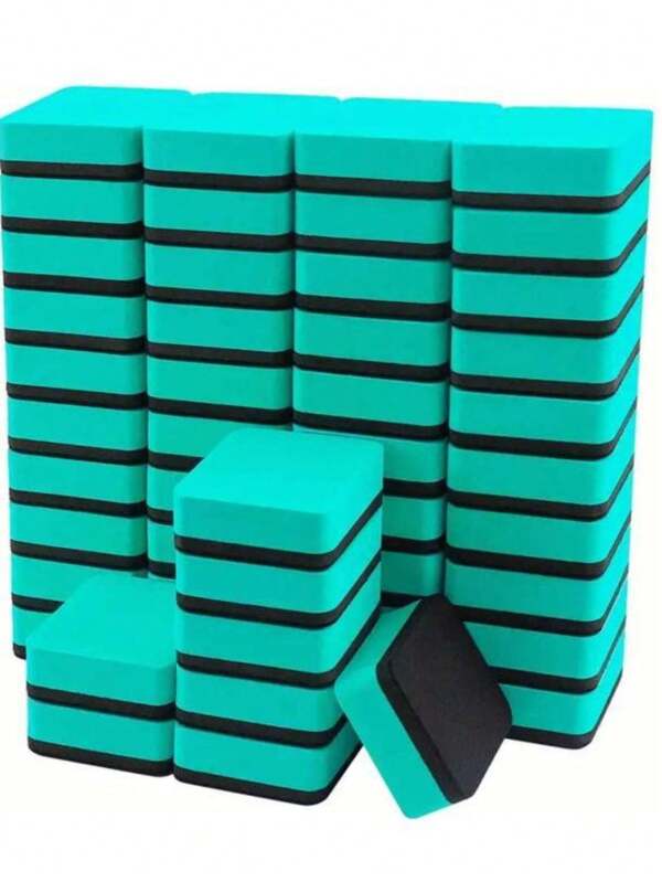 SHEIN Mini Dry Erase Erasers, Magnetic Whiteboard Dry Erasers Chalkboard Cleaner Wiper For Kids And Classroom Teacher Supplies, Home And Office, Back To School, School Supplies, Stationery​