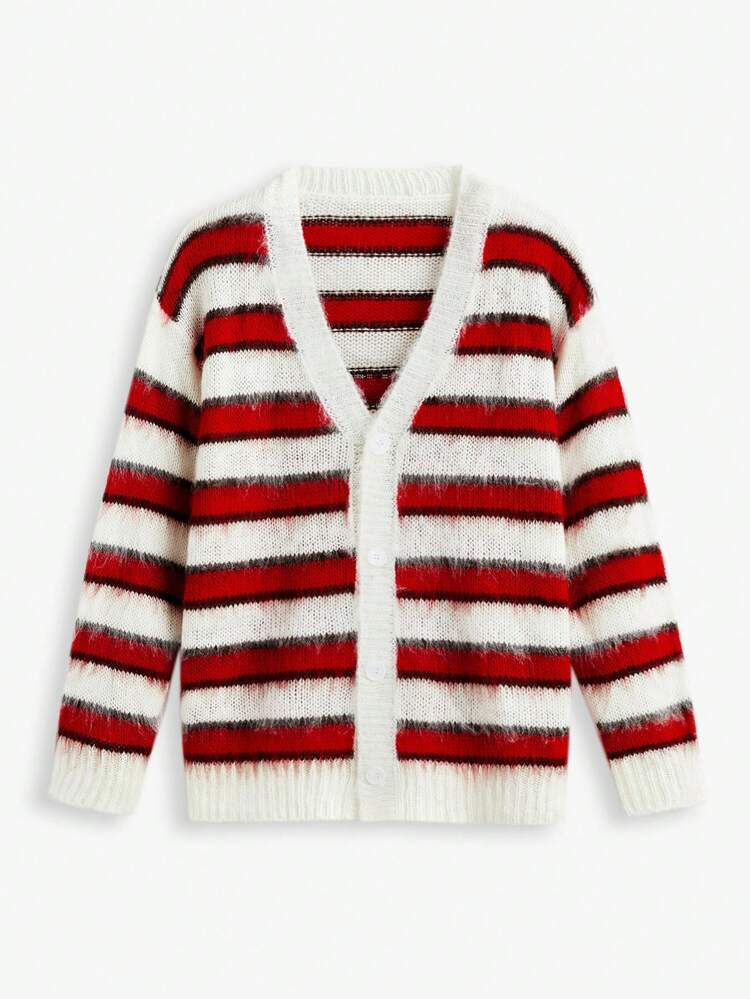 メンズルーズニットカジュアルオープンフロントロングスリーブカーディガン、秋冬向け、クリスマスにも適しています