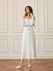 CUCCOO CHICEST Women High Heel Pumps Bowknot Pointed Toe Thin Heel Open Heel Strap Fashion Elegant Wine Red High Heels Spring Shoes Spring Break Easter For Christmas - White - View 5