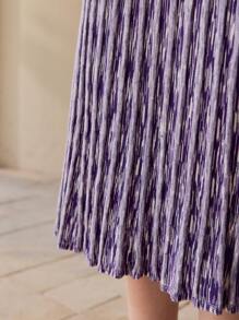 MOTF PREMIUM 空间染色斜裁毛衣裙 - 紫色 - 查看 3