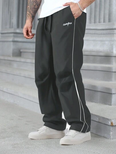 Manfinity Homme 大码男士纯色休闲裤，时尚且适合日常穿着