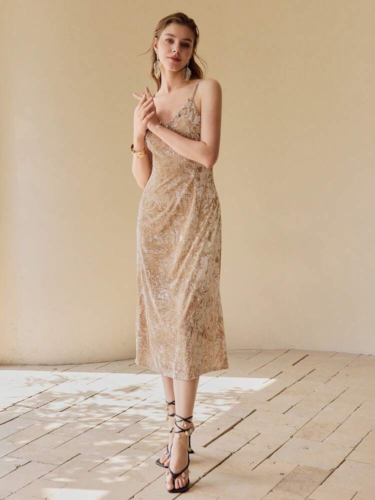 ROBE CAMIONETTE FENDUE CUISSE EN VELOURS