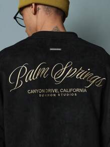 SUMWON Casual Soft Suedette Long Sleeve Fashion Sweatshirt Workout Athletic Sporty Winter Fall Athleisure Workout Gym Running Everyday - Black - View 5