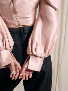 AiiRZ Bardot Bow Top With Corset Detailing - Pink - View 7